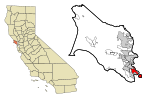 Marin County California Incorporated and Unincorporated areas Tiburon Highlighted